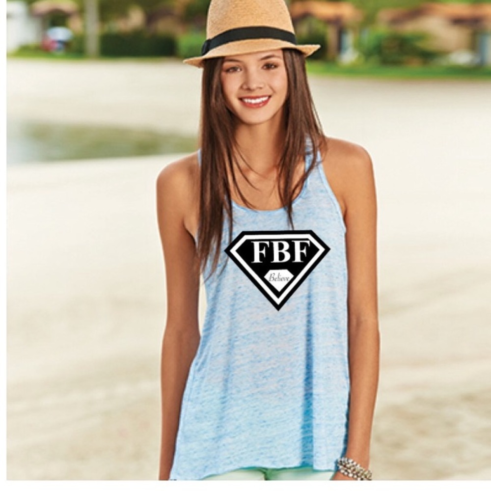 FBF (Faith Before Fame) Flowy Racerback Tank